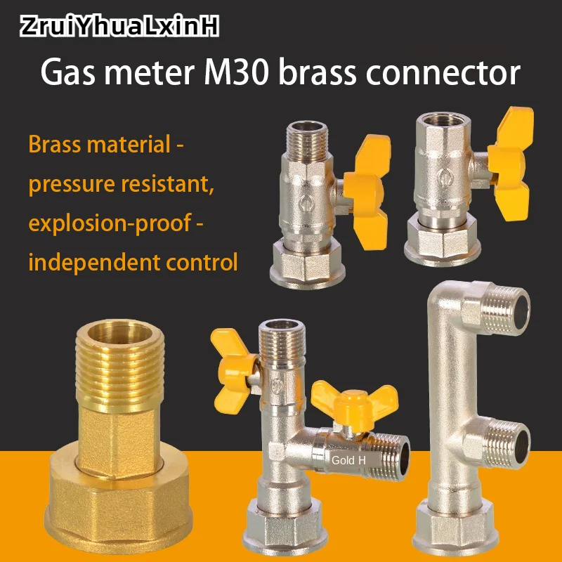 M30 Natural Gas Meter Valve Accessory Switch Gas F-type T-type Three-way Gas Meter Head 1/2 "(20mm) Threaded Joint Ball Valve
M30 Natural Gas Meter Valve Accessory Switch Gas F-type T-type Three-way Gas Meter Head 1/2 "(20mm) Threaded Joint Ball Valve