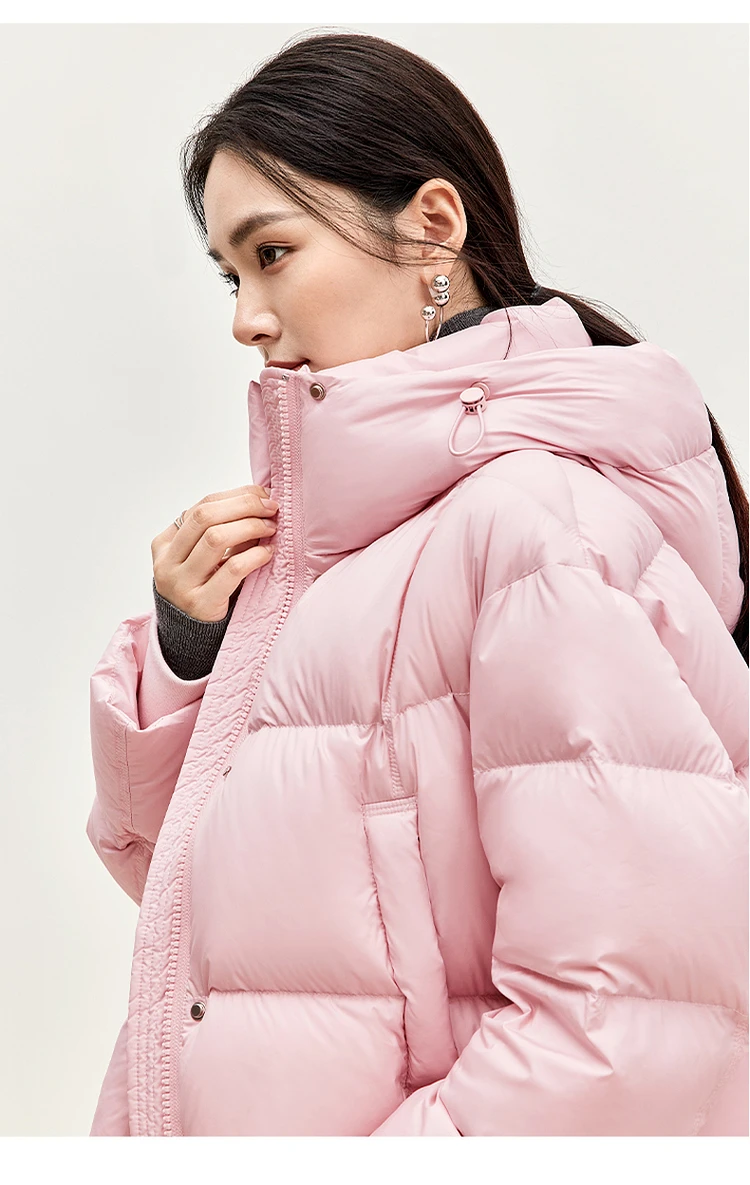 SENTUBILA Hooded Puffer Down Coat for Women 2024 Winter Lightweight Warmth 90% White Duck Down Short Jacket Outerwear W44Y55965 SENTUBILA Hooded Puffer Down Coat for Women 2024 Winter Lightweight Warmth 90% White Duck Down Short Jacket Outerwear W44Y55965