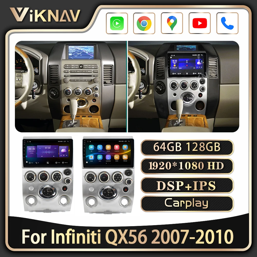 For Infiniti QX56 Android Car Radio 2007-2010 Player System HD Touch Screen System DVD Multimedia GPS Navigation Carplay
For Infiniti QX56 Android Car Radio 2007-2010 Player System HD Touch Screen System DVD Multimedia GPS Navigation Carplay
