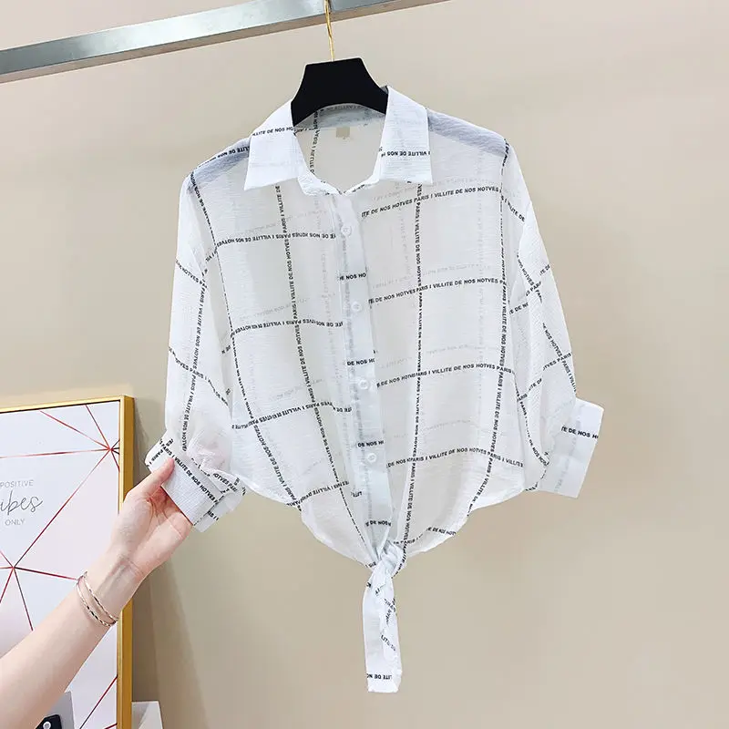Fashion Printed Letter Plaid Bandage Batwing Sleeve Shirt Women's Clothing 2023 Summer New Casual Tops Asymmetrical Blouse
Fashion Printed Letter Plaid Bandage Batwing Sleeve Shirt Women's Clothing 2023 Summer New Casual Tops Asymmetrical Blouse