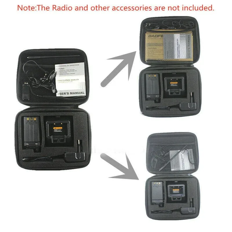 

BAOFENG UV-5R Two Way Radio Series Handbag Storage Box Carrying Case Storage Hand Bag For UV-5RA UV-5RE Plus TYT Walkie Talkie