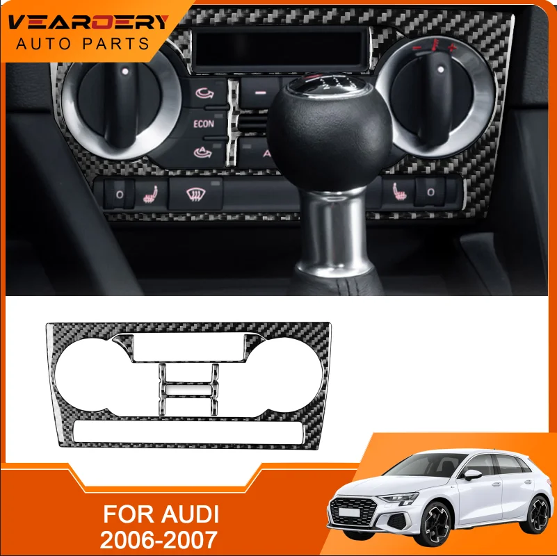 Carbon fiber stickers for automotive accessories, central control air conditioning panel frame for Audi A3 S3 8P 2006, 2007
Carbon fiber stickers for automotive accessories, central control air conditioning panel frame for Audi A3 S3 8P 2006, 2007