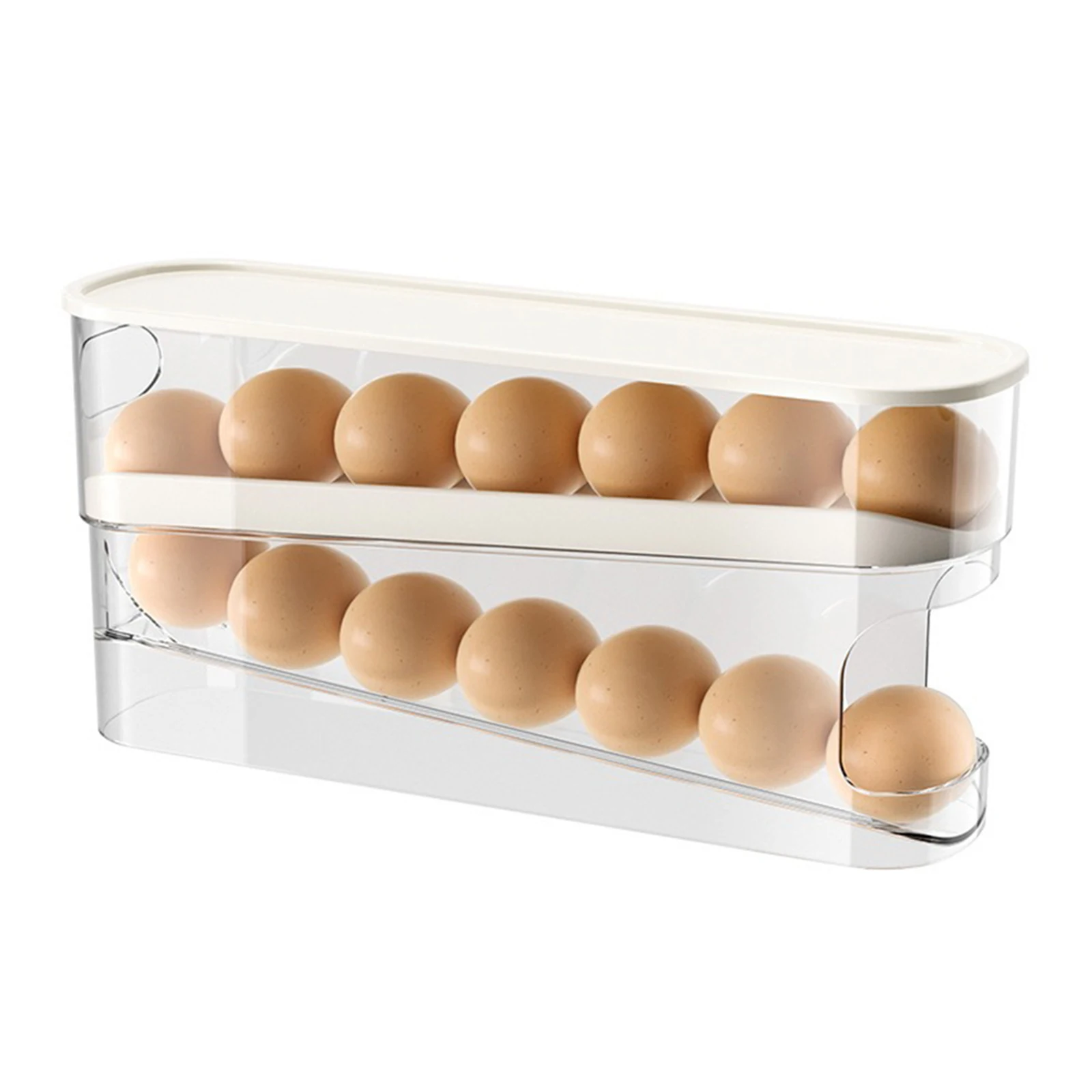 Double Layered Egg Box Storage Box Two-Tier Egg Rack White 1 Pc 30.3*18.2*8.5 Cm Automatic Scrolling Brand New
Double Layered Egg Box Storage Box Two-Tier Egg Rack White 1 Pc 30.3*18.2*8.5 Cm Automatic Scrolling Brand New