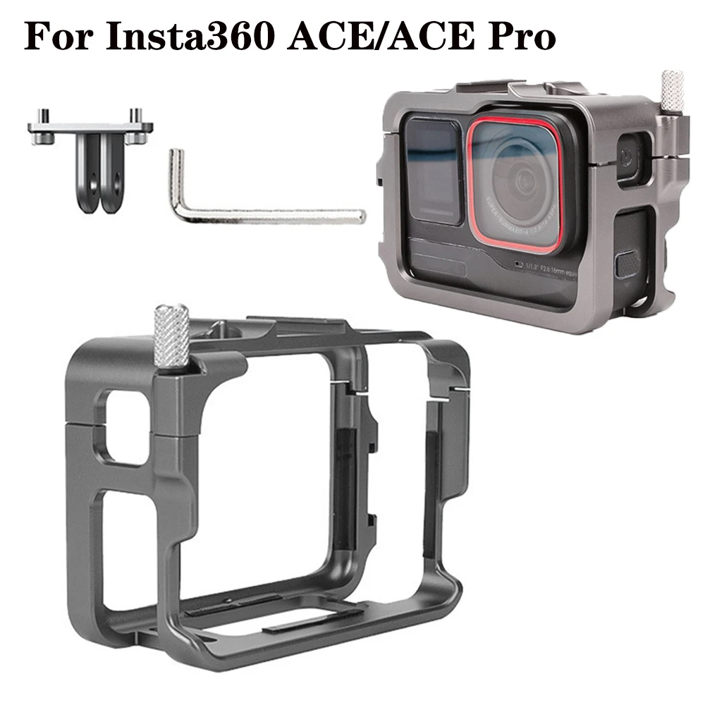 

Для Insta360 Ace Pro/Ace металлическая клетка для кроликов двойная защитная рамка для холодной загрузки Горизонтальная и вертикальная рамка аксессуары для камеры