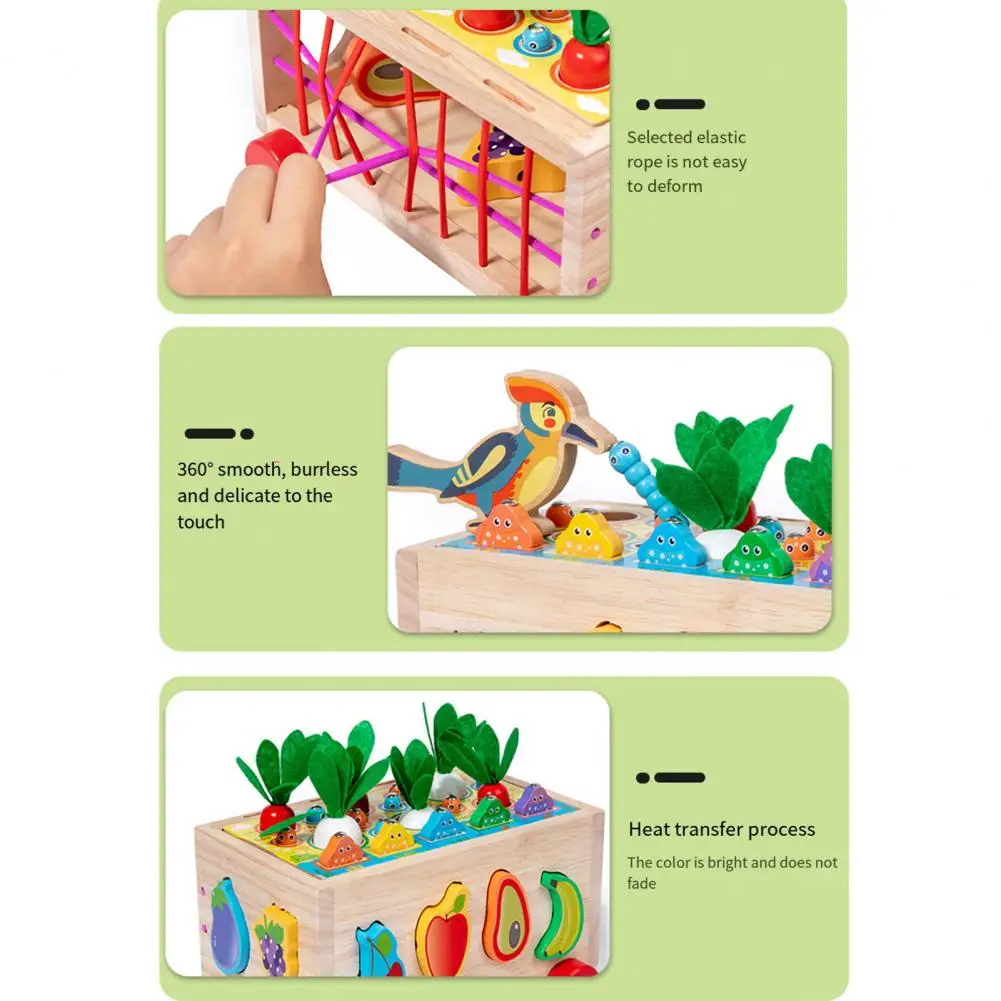 Multifunctional Baby Block Set Wooden Educational Building Blocks Radish Fruit Fishing Toy Set for Toddlers for Babies
Multifunctional Baby Block Set Wooden Educational Building Blocks Radish Fruit Fishing Toy Set for Toddlers for Babies