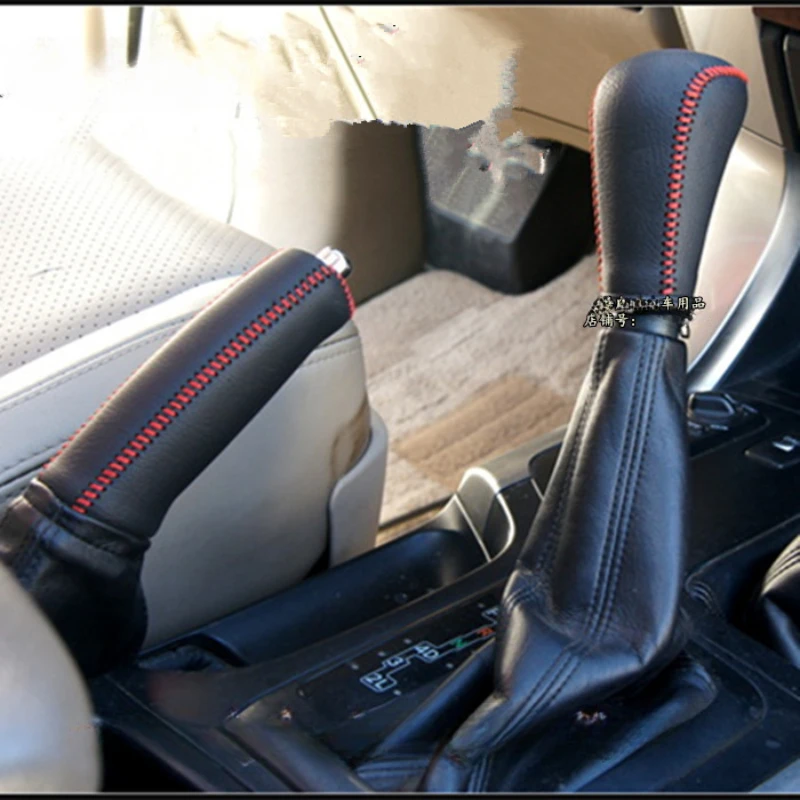 Чехол для Toyota PRADO из натуральной кожи для рычага переключения передач с ручкой защитный чехол для ручного тормоза