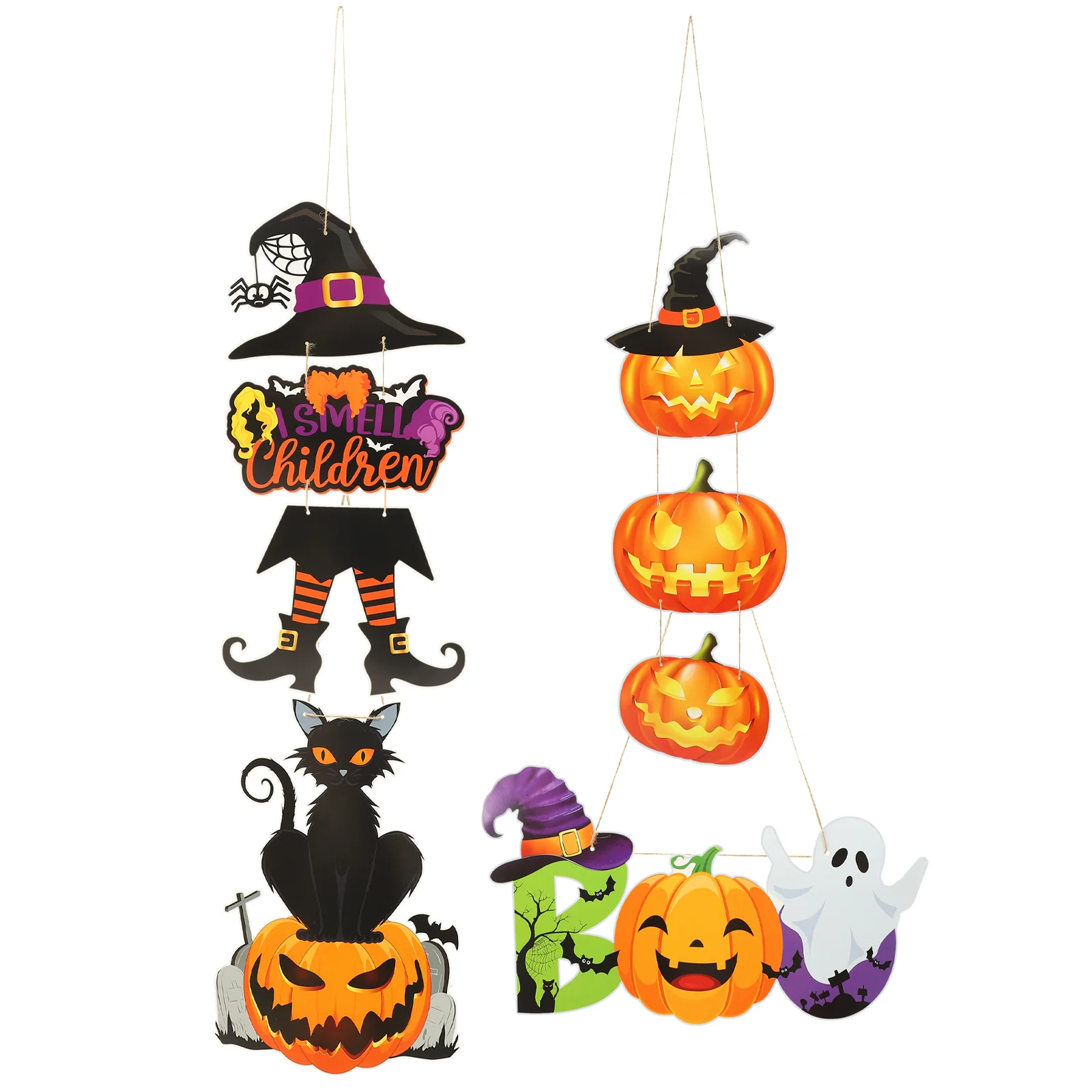 4 Pcs Halloween Party Decoration Pumpkin Bat Door Hanging Scene Hangings Signs Emblems
4 Pcs Halloween Party Decoration Pumpkin Bat Door Hanging Scene Hangings Signs Emblems