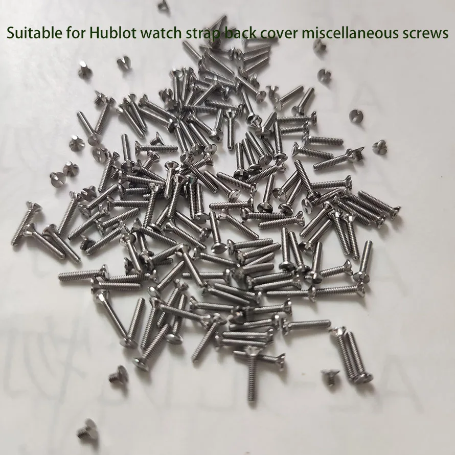 Watch screws are suitable for Hublot series watch strap back cover miscellaneous screws, all sizes have a bag of about 50pcs
Watch screws are suitable for Hublot series watch strap back cover miscellaneous screws, all sizes have a bag of about 50pcs