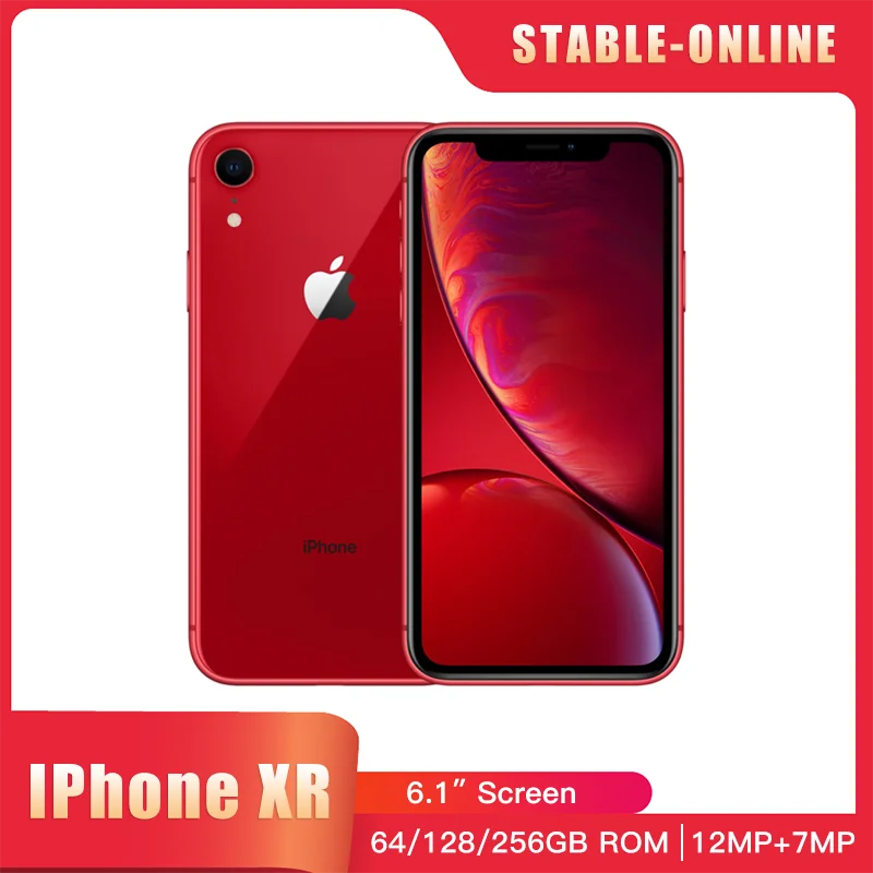 

Apple iPhone XR 6.1" Original Liquid Retina IPS LCD RAM 3GB ROM 64GB/128GB/256GB 4G LTE IOS A12 Bionic Face ID Genuine