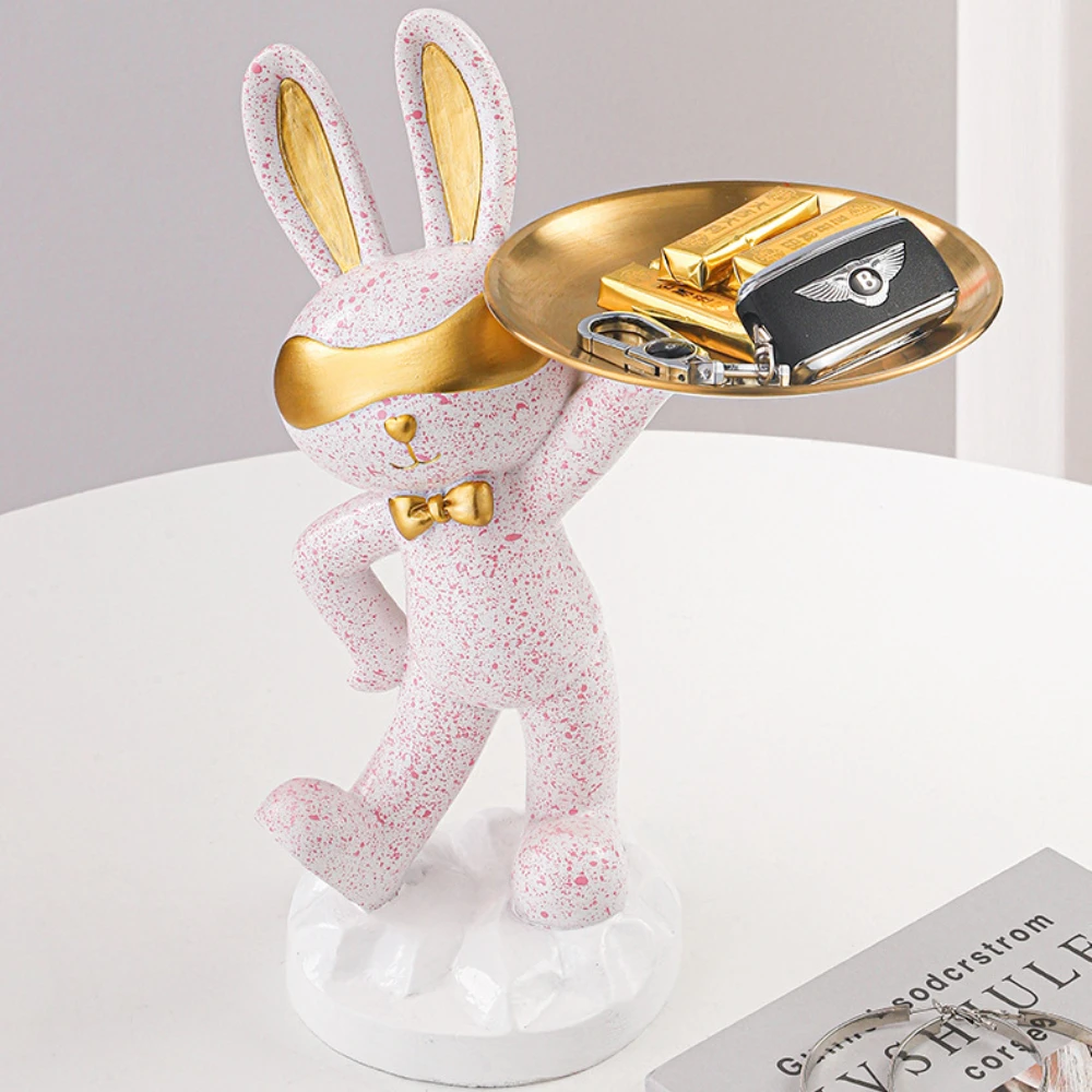 Home Ornaments Rabbit Statue Decor Key Storage Tray Living Room with Storage Table Resin Decorative Sculpture Craft Gifts
Home Ornaments Rabbit Statue Decor Key Storage Tray Living Room with Storage Table Resin Decorative Sculpture Craft Gifts