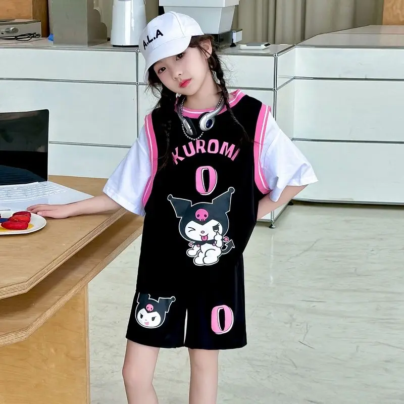 2024 Girl Kuromi Sports Ball Set Kawaii Sanrio Anime Short-Sleeved Shorts Summer Sweet Cute Cartoon Large Children Tops Kid Gift
2024 Girl Kuromi Sports Ball Set Kawaii Sanrio Anime Short-Sleeved Shorts Summer Sweet Cute Cartoon Large Children Tops Kid Gift