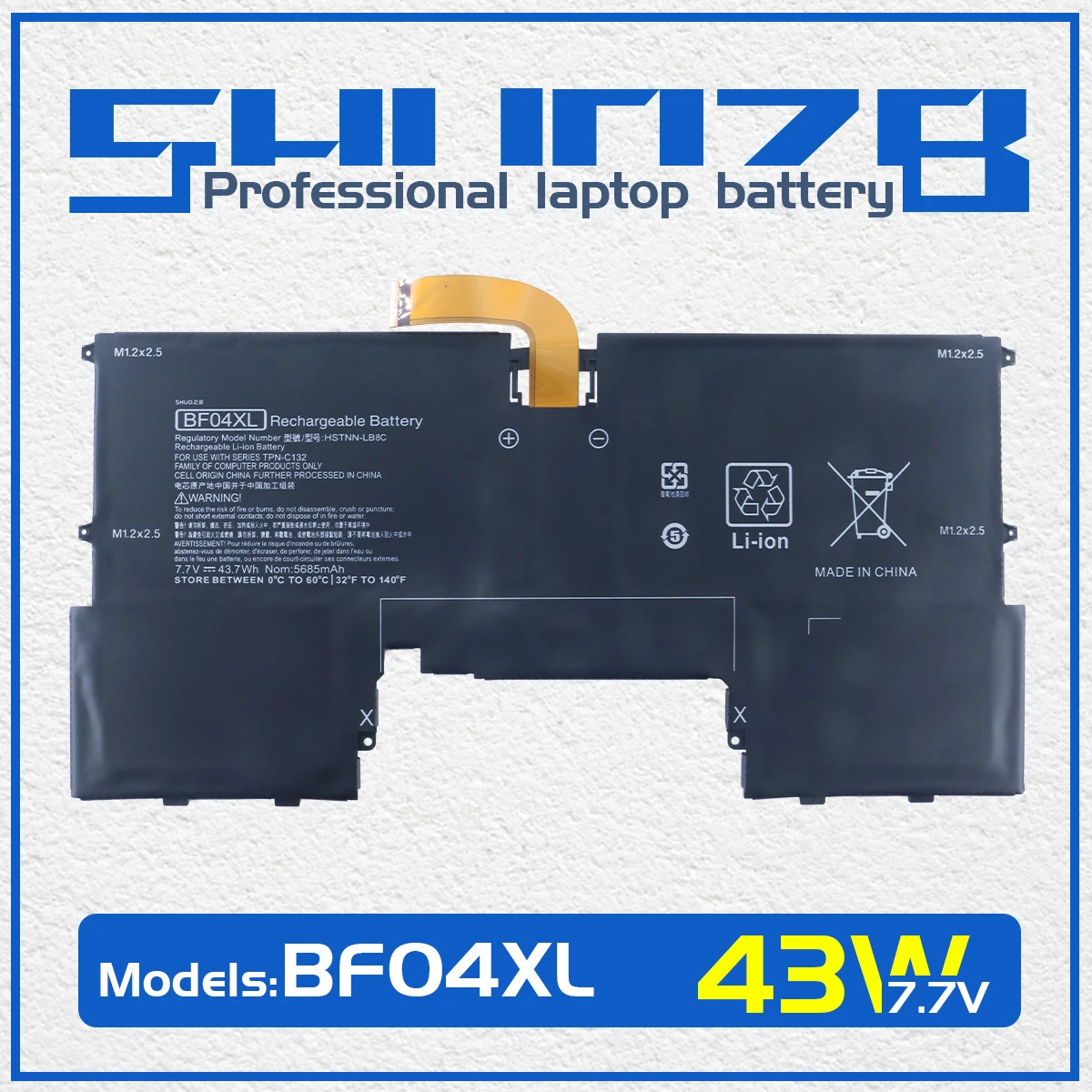 SHUOZB BF04XL Battery for HP Spectre 13-AF100 13-AF500 13-AF000TU Series 13-AF110TU AF120TU 13-V115TU V117TU TPN-C132 924960-855
SHUOZB BF04XL Battery for HP Spectre 13-AF100 13-AF500 13-AF000TU Series 13-AF110TU AF120TU 13-V115TU V117TU TPN-C132 924960-855