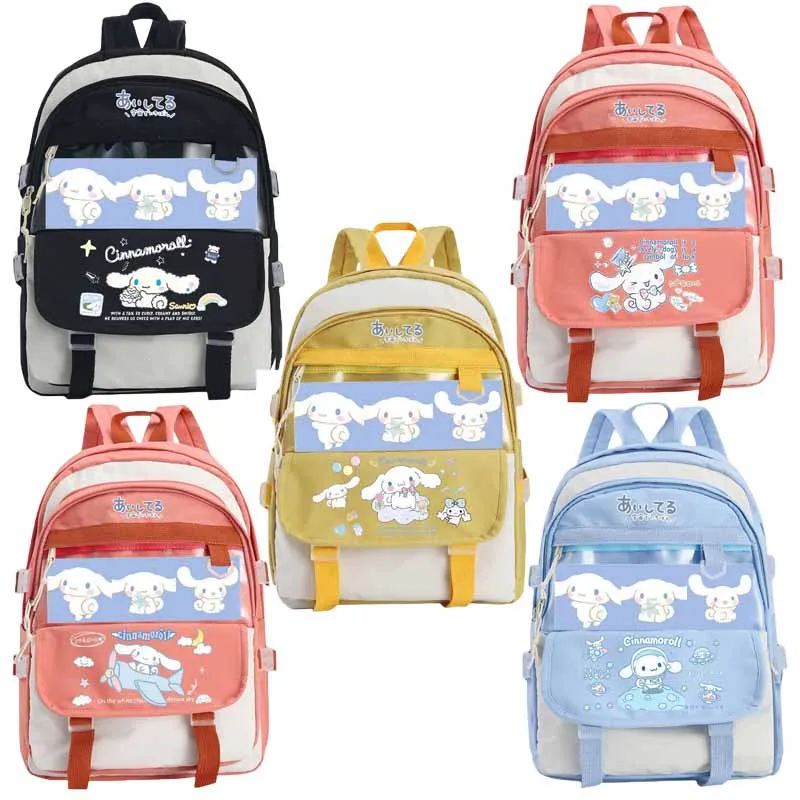 

Sanrios аниме Cinnamoroll мультяшный милый вместительный дорожный рюкзак детский школьный портфель студенческие канцелярские принадлежности сумка для хранения книг