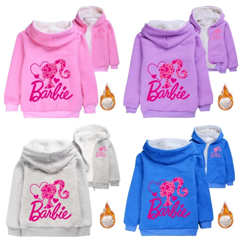 Детская куртка с аниме Барби, милый мультяшный утепленный теплый жакет на молнии для мальчиков и девочек, кавайная Повседневная утепленная толстовка с капюшоном
Детская куртка с аниме Барби, милый мультяшный утепленный теплый жакет на молнии для мальчиков и девочек, кавайная Повседневная утепленная толстовка с капюшоном