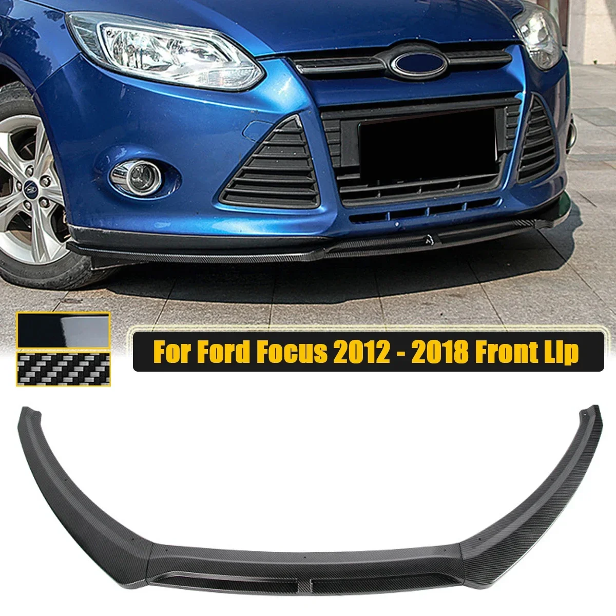 

Передний бампер для Ford Focus 2012-2018, спойлер для губ, боковой диффузор, сплиттер, комплект защиты корпуса, дефлектор, защита, автомобильные аксессуары