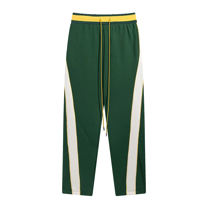 Splicing Pockets RHUDE Letters Embroidery Good Quality Sweatpants Hip Hop Loose Drawstring Mens Women Same Vertical Long Pants
Splicing Pockets RHUDE Letters Embroidery Good Quality Sweatpants Hip Hop Loose Drawstring Mens Women Same Vertical Long Pants