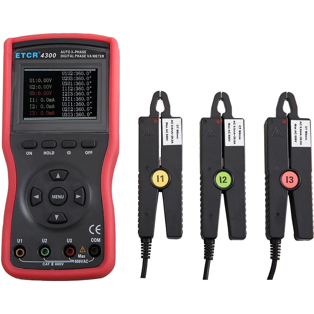 ETCR4300 Intelligent Design digital Three Phase Volt-Ampere Meter With Usb Interface
ETCR4300 Intelligent Design digital Three Phase Volt-Ampere Meter With Usb Interface