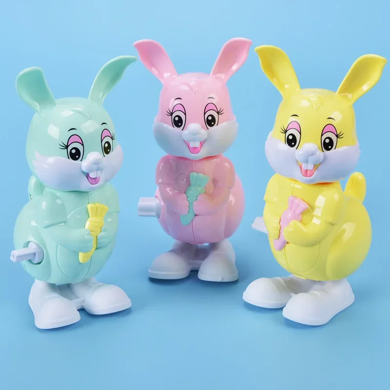 

Novelty Cartoon Cute Bouncing Rabbit Winding Clockwork Jumping Small Flower Rabbit Toy Children's Educational Toys Birthday Gift