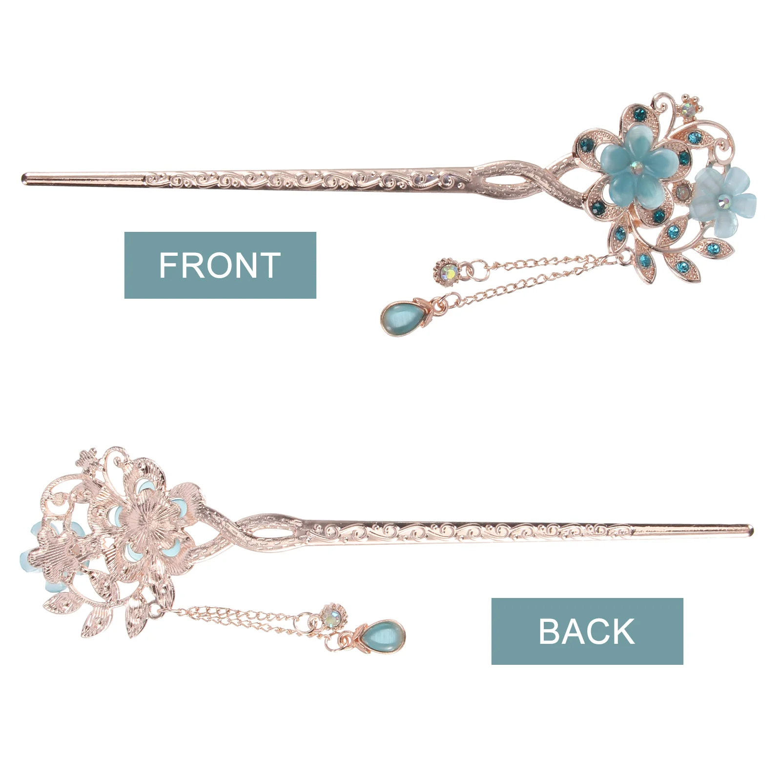 Vintage Hair Stick Opal Flower Hair Chopsticks Hair Decor Chinese Hairpins Ancient Hair Clip (Blue)
Vintage Hair Stick Opal Flower Hair Chopsticks Hair Decor Chinese Hairpins Ancient Hair Clip (Blue)