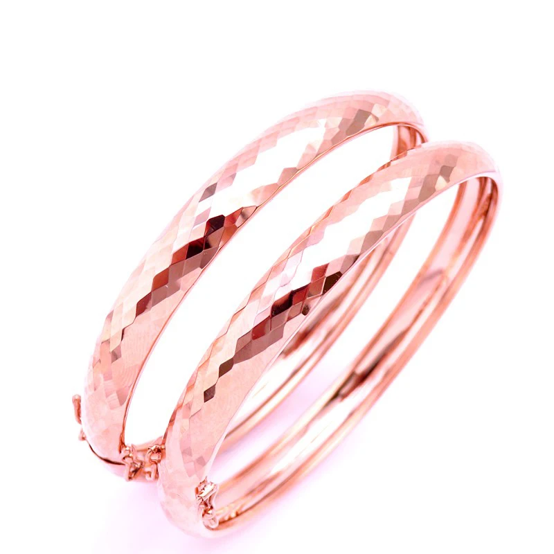 585 Purple Gold Plated 14K Rose Gold Glossy Rhombus Simple Bracelet for Women Classic Glamour Jewelry Party Engagement Jewelry
585 Purple Gold Plated 14K Rose Gold Glossy Rhombus Simple Bracelet for Women Classic Glamour Jewelry Party Engagement Jewelry