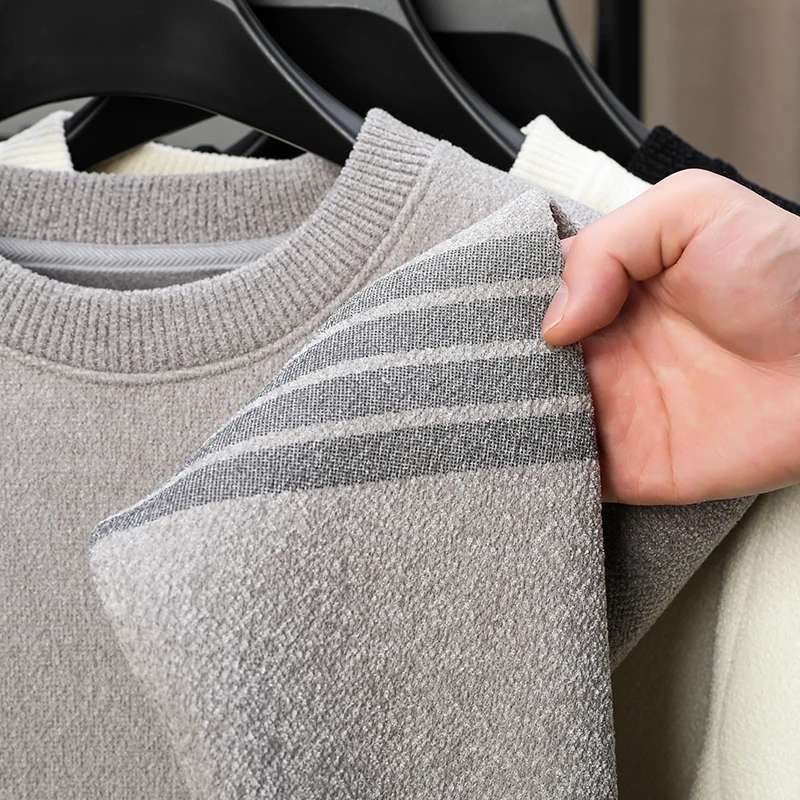 High Quality Sweater For Men 2024O-Neck Pullover Printed Thicken Four Bar Knit Korean Fashion Autumn Winter Warm Men's Clothing
High Quality Sweater For Men 2024O-Neck Pullover Printed Thicken Four Bar Knit Korean Fashion Autumn Winter Warm Men's Clothing