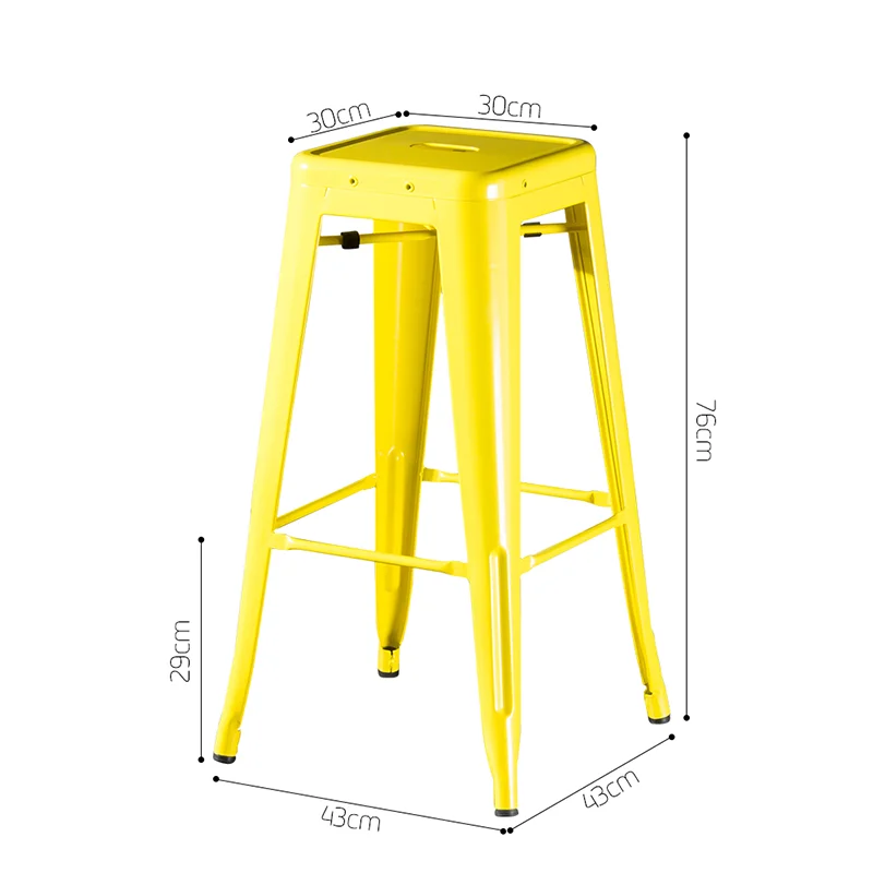 Loft industrial style bar iron square stool creative fashion coffee shop color high chair
Loft industrial style bar iron square stool creative fashion coffee shop color high chair