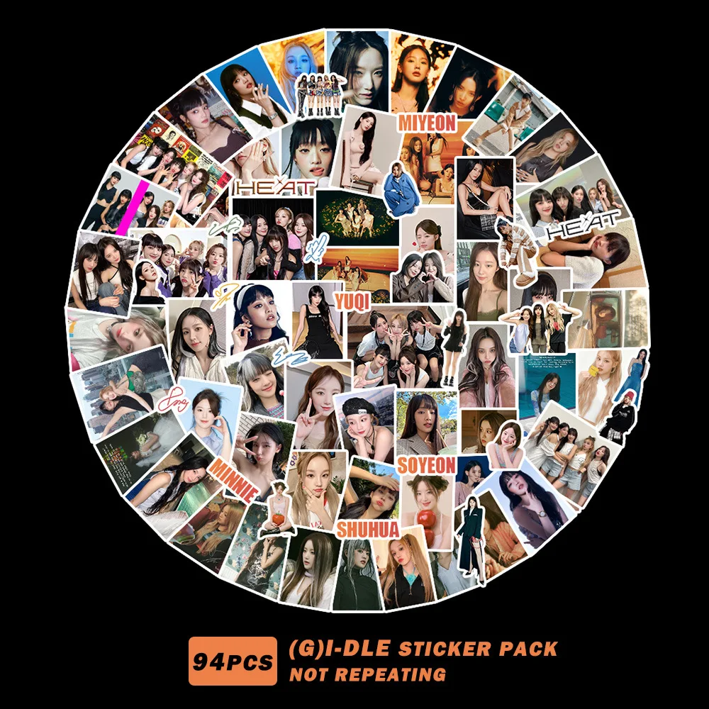 94Pcs (G)I-DLE Kpop Waterproof Sticker Decorative Band Decoration Album HEAT Notebook Refrigerator Sticker Decorative Photo Card
94Pcs (G)I-DLE Kpop Waterproof Sticker Decorative Band Decoration Album HEAT Notebook Refrigerator Sticker Decorative Photo Card