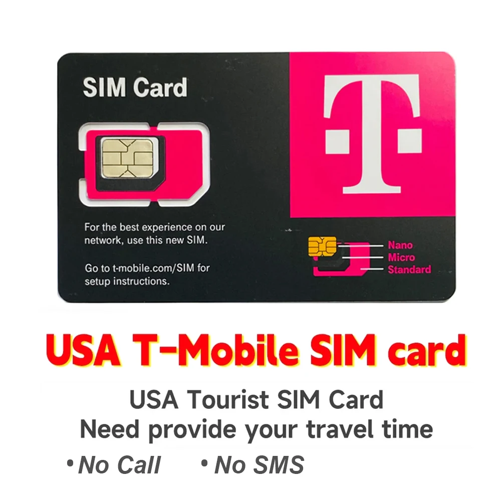 

США предоплата T-Mobile SIM-карта 7-90 дней неограниченный вызов данных SMS Бесплатные SIM-карты Держатели поддержка eSIM