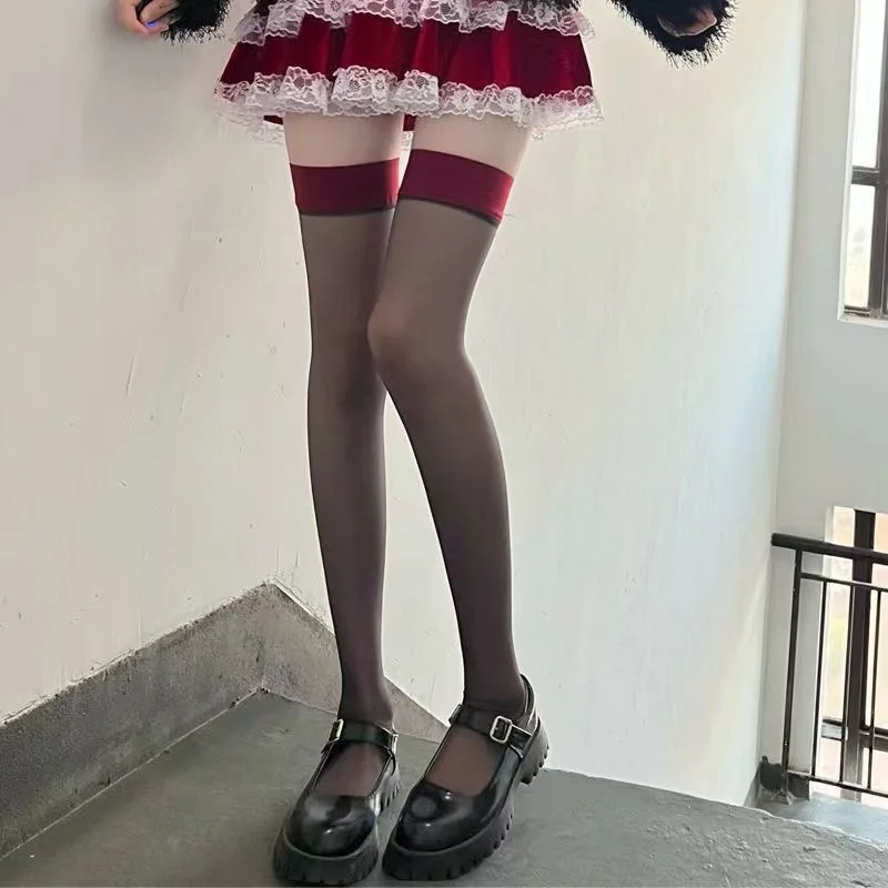 50-90KG Plus SizeJK Costumes Transparent Over Knee Red Wide Edge Sexy Thigh Long High Stock Lolita Girls Women Top Stockings
50-90KG Plus SizeJK Costumes Transparent Over Knee Red Wide Edge Sexy Thigh Long High Stock Lolita Girls Women Top Stockings