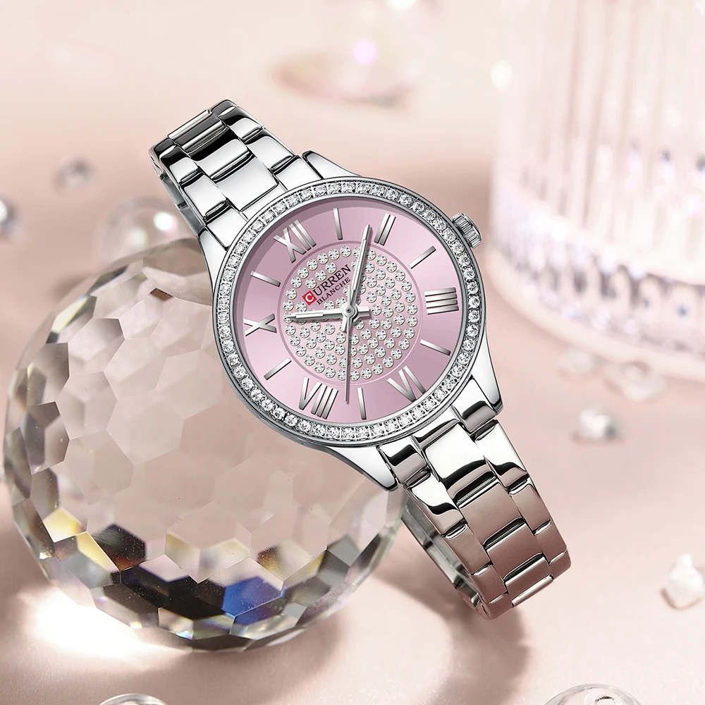 Top Luxury Brand CURREN Fashion Women's Watch with Diamond Casual Elegant Ladies Quartz Wristwatches Luminous Waterproof Clock
Top Luxury Brand CURREN Fashion Women's Watch with Diamond Casual Elegant Ladies Quartz Wristwatches Luminous Waterproof Clock