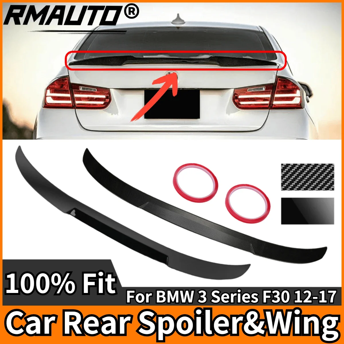 RMAUTO автомобильный спойлер из углеродного волокна M4 для BMW F30 F80 M3 2013-2018, комплект для тюнинга кузова автомобиля
RMAUTO автомобильный спойлер из углеродного волокна M4 для BMW F30 F80 M3 2013-2018, комплект для тюнинга кузова автомобиля