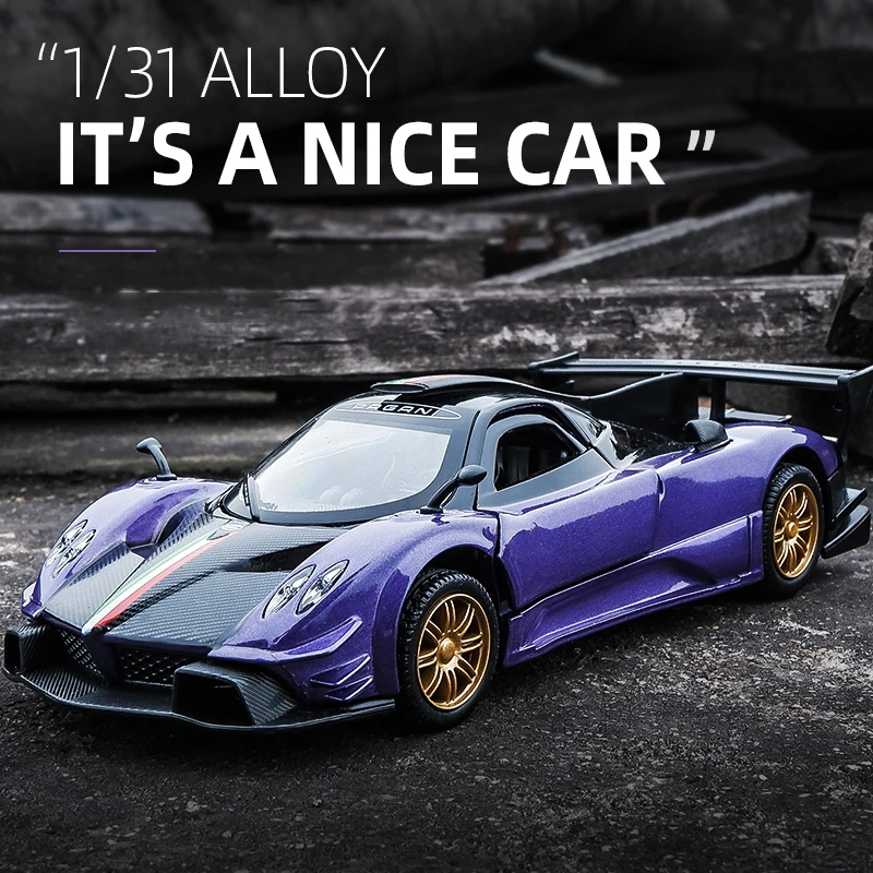 Модель автомобиля Pagani Huayra из сплава в масштабе 1:31, модель автомобиля со звуком и светом, коллекционная игрушка, подарок для детей 
Модель автомобиля Pagani Huayra из сплава в масштабе 1:31, модель автомобиля со звуком и светом, коллекционная игрушка, подарок для детей