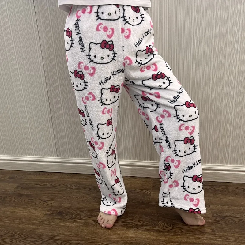 Cartoon Anime Sleeping Pants Flannel Women Warm Pajamas Hellokittys Kuromi Casual Homeautumn Fashion Loose Girl Plush Trousers
Cartoon Anime Sleeping Pants Flannel Women Warm Pajamas Hellokittys Kuromi Casual Homeautumn Fashion Loose Girl Plush Trousers