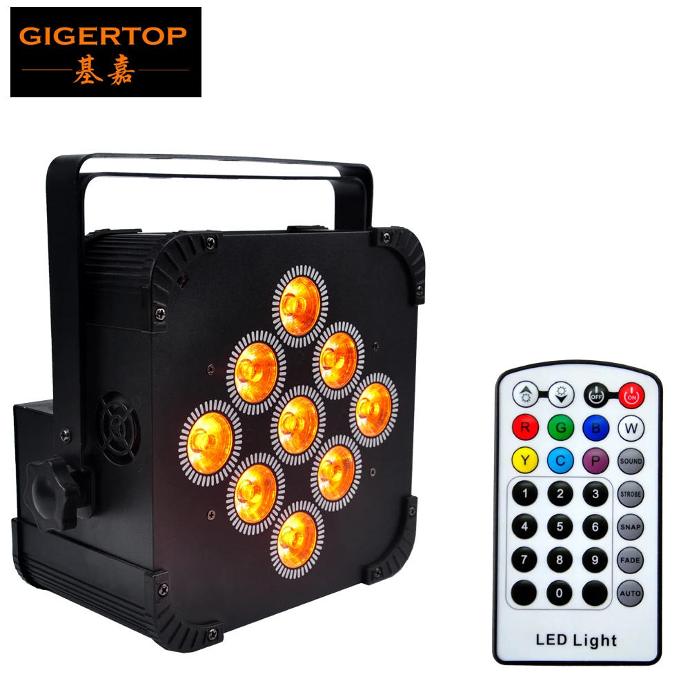 TPITOP Freedom Par RGBWA UV 6IN1 LED Wireless Stage Wash Up-Light 9x18W Flood Light Rechargeable Lithium Battery 13500MAH 
TPITOP Freedom Par RGBWA UV 6IN1 LED Wireless Stage Wash Up-Light 9x18W Flood Light Rechargeable Lithium Battery 13500MAH