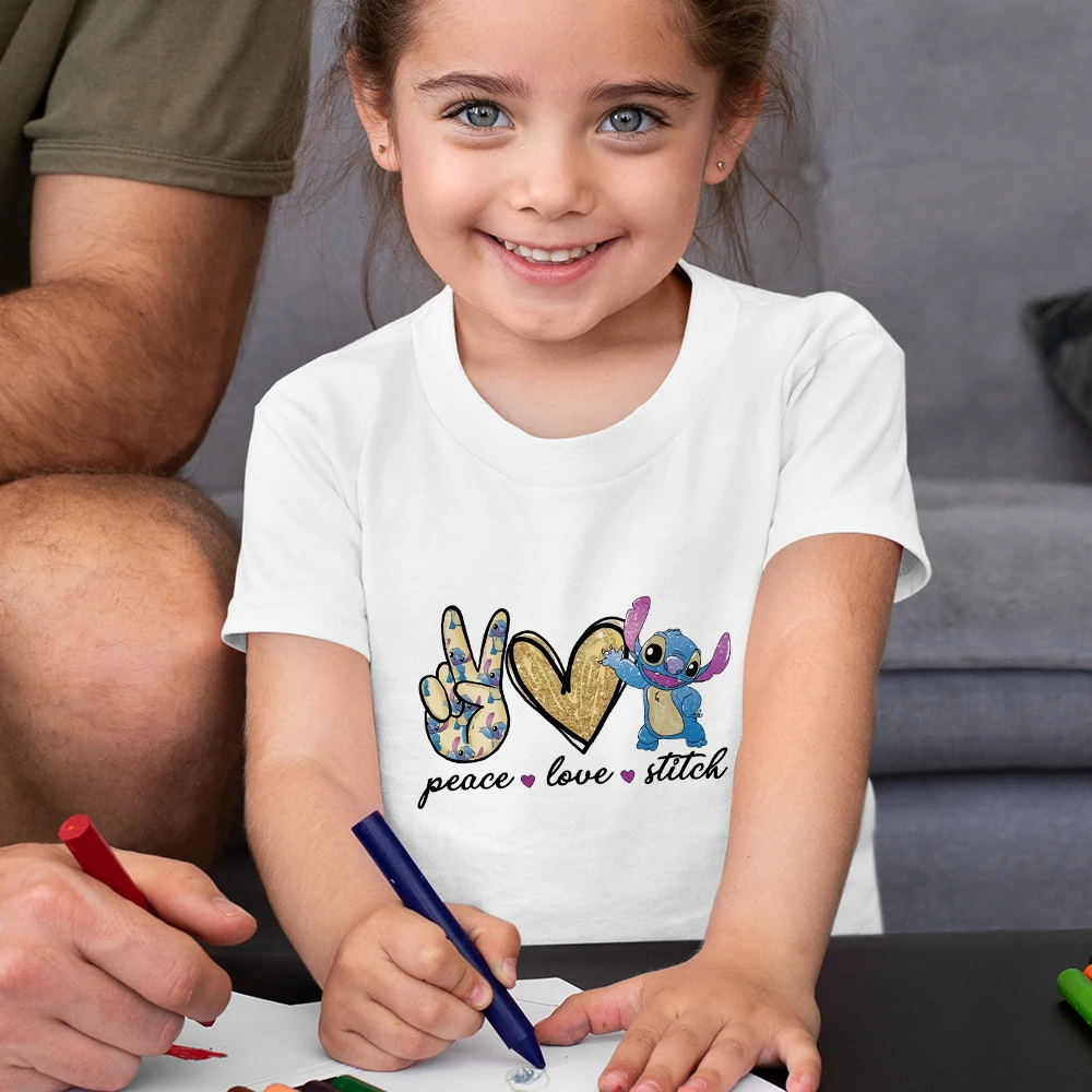 Disney White Popular Stitch Print Short Sleeve Kids T-Shirts 3-12 Years Trendy Graphic Cheap High Quality Child T Shirt Top Sell
Disney White Popular Stitch Print Short Sleeve Kids T-Shirts 3-12 Years Trendy Graphic Cheap High Quality Child T Shirt Top Sell