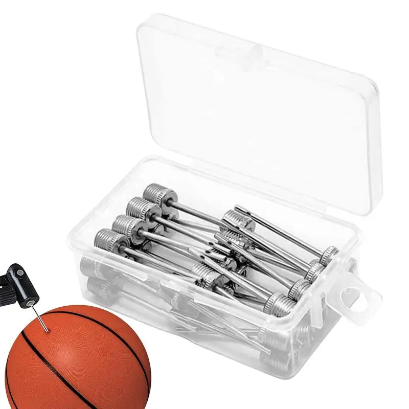 

Inflation Needles For Sports Balls 35pcs Soccer Pin For Inflating Ball Stainless Steel With Storage Case Sports Air Pump Needle