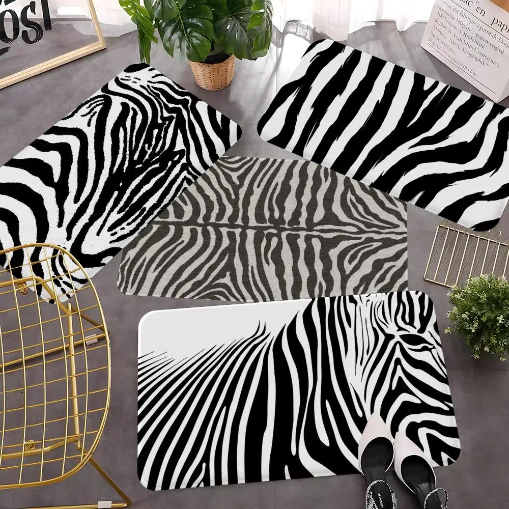 Black White Print Zebra Floor Mat Entrance Door Mat Washable Non-Slip Living Room Sofa Chairs Area Mat Kitchen Welcome Doormat
Black White Print Zebra Floor Mat Entrance Door Mat Washable Non-Slip Living Room Sofa Chairs Area Mat Kitchen Welcome Doormat