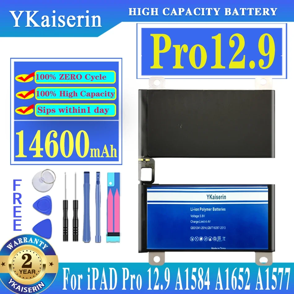 Аккумулятор для планшета ykaisсеребрин 14600 мАч Pro 12,9, аккумулятор большой емкости для планшета Pro12.9 A1584 A1652 A1577
Аккумулятор для планшета ykaisсеребрин 14600 мАч Pro 12,9, аккумулятор большой емкости для планшета Pro12.9 A1584 A1652 A1577