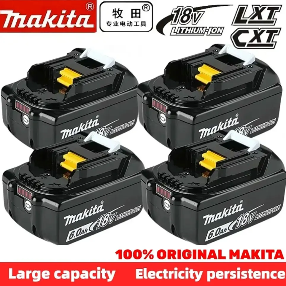 Makita Original 18V Makita 6000mAh Lithium ion Rechargeable Battery 18v drill Replacement Batteries BL1850 BL1860 BL1830 BL1860B
Makita Original 18V Makita 6000mAh Lithium ion Rechargeable Battery 18v drill Replacement Batteries BL1850 BL1860 BL1830 BL1860B