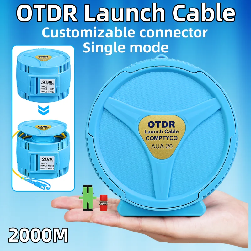 

AUA-20 OTDR Launch Cable 2000M Single Mode SC/FC/ST/LC(APC/UPC) OTDR Test Extension Cable Fiber Ring OTDR Dead Zone Eliminator