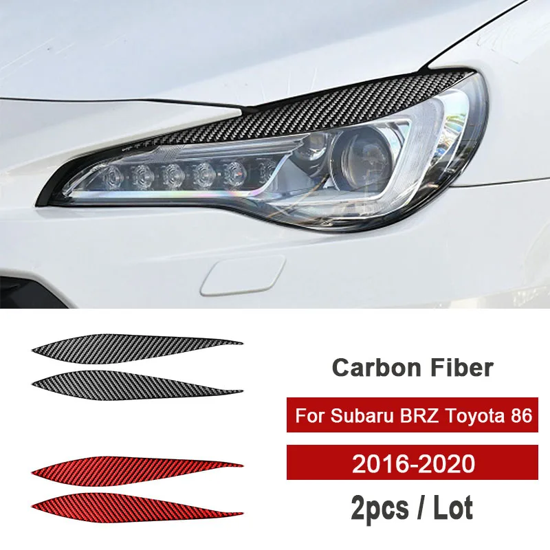 

Наклейки на автомобильные фары, 2 шт., наклейки для Subaru BRZ, Toyota 86 2016-2020, автомобильные Внешние аксессуары из углеродного волокна