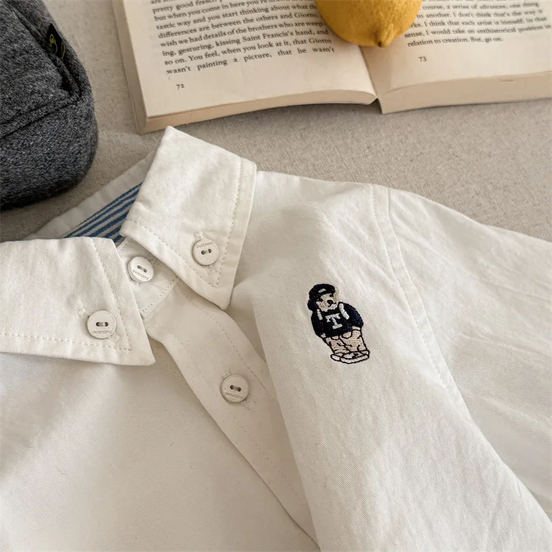 2024 Spring New Children Long Sleeve Shirts Fashion Girls Cartoon Lapel Shirt Baby Boys Cotton Tee Kids Casual Tops Clothes 17 Sbd0b0cc06cdd4d679dcf6c0f9cccd9c1V