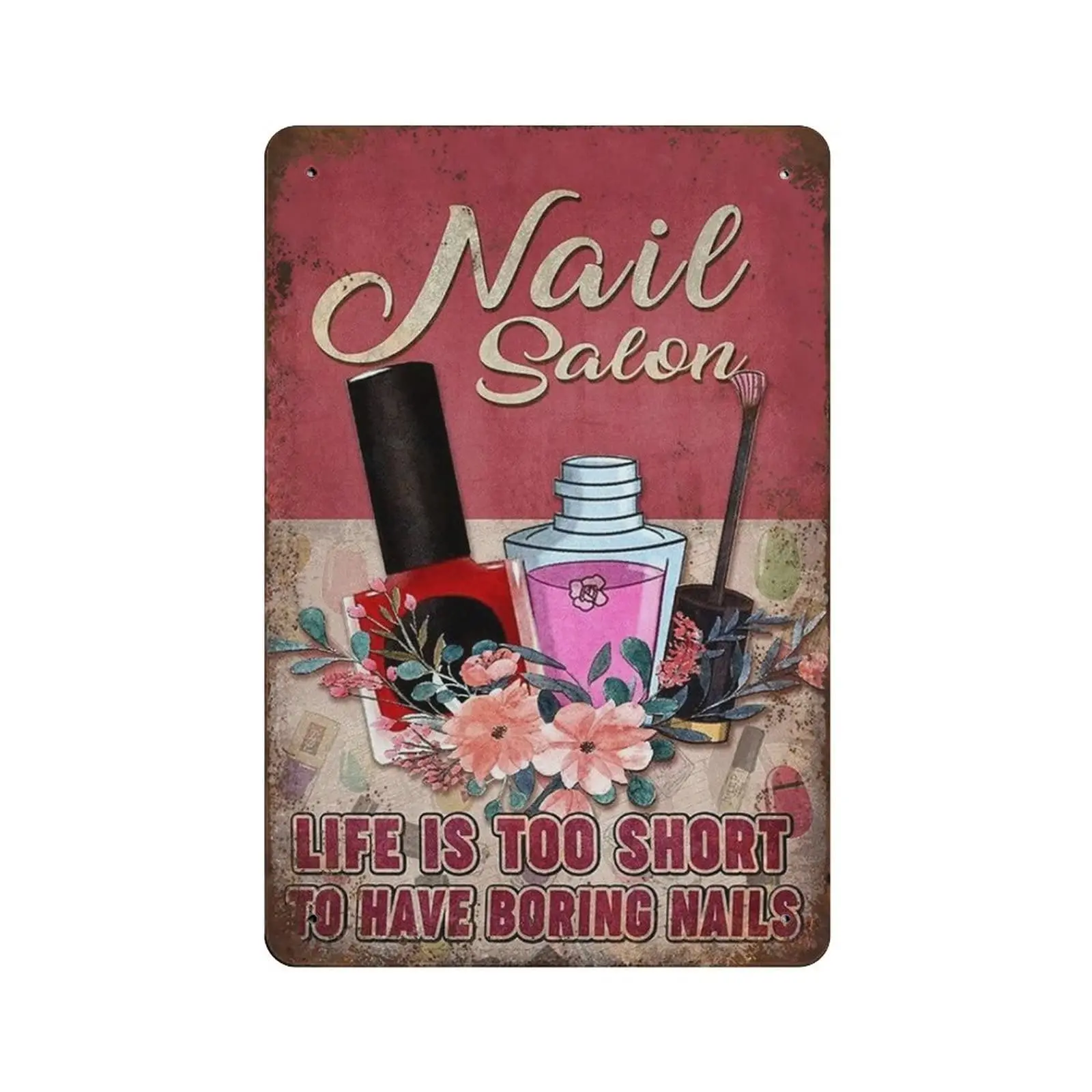 Retro Metal Tin Sign Plaque-Nail Salon, Life is Too Short to Have Boring Nails, Funny Nail Salon-Novelty Posters,Bar Pub Club Ca
Retro Metal Tin Sign Plaque-Nail Salon, Life is Too Short to Have Boring Nails, Funny Nail Salon-Novelty Posters,Bar Pub Club Ca