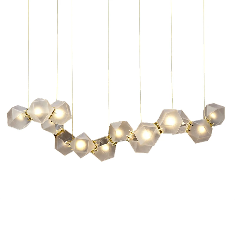 Modern DNA Glass LED Pendant Lamp For Living Room Bedroom Dining Luxury Polygonal Molecular Kitchen Ceiling Chandelier Lighting
Modern DNA Glass LED Pendant Lamp For Living Room Bedroom Dining Luxury Polygonal Molecular Kitchen Ceiling Chandelier Lighting