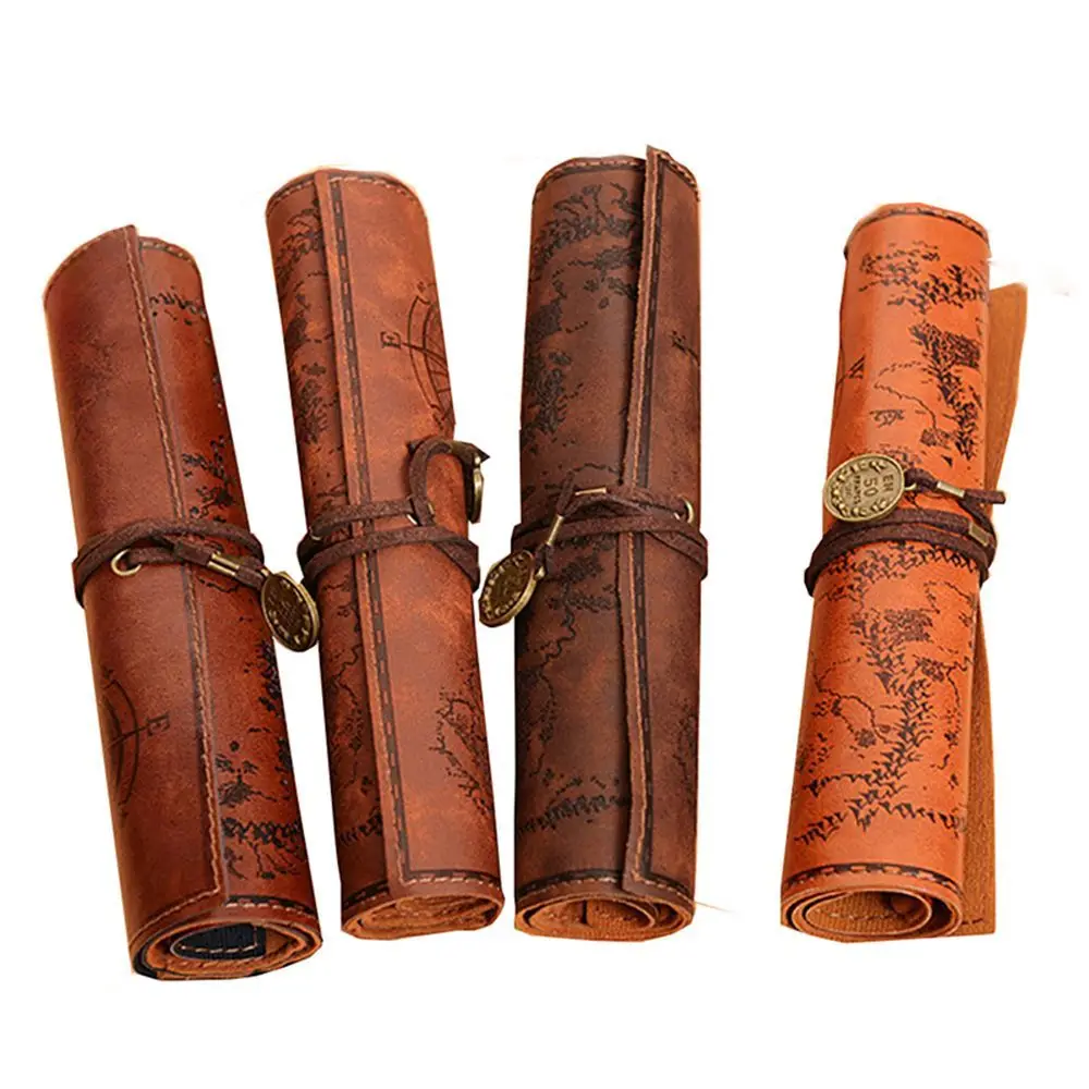 Hot Sale Roll Retro Luxury Treasure Map Case Bag Purse Pouch Cosmetic Make Up PU Bag Leather Pen Pencil Case for School
Hot Sale Roll Retro Luxury Treasure Map Case Bag Purse Pouch Cosmetic Make Up PU Bag Leather Pen Pencil Case for School