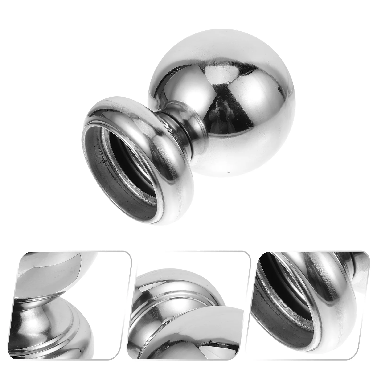 

Stainless Steel Hollow Ball Thickened Conjoined with Seat Stair Handrail Railing Balls for Finial Lampshade Indoor Stairs