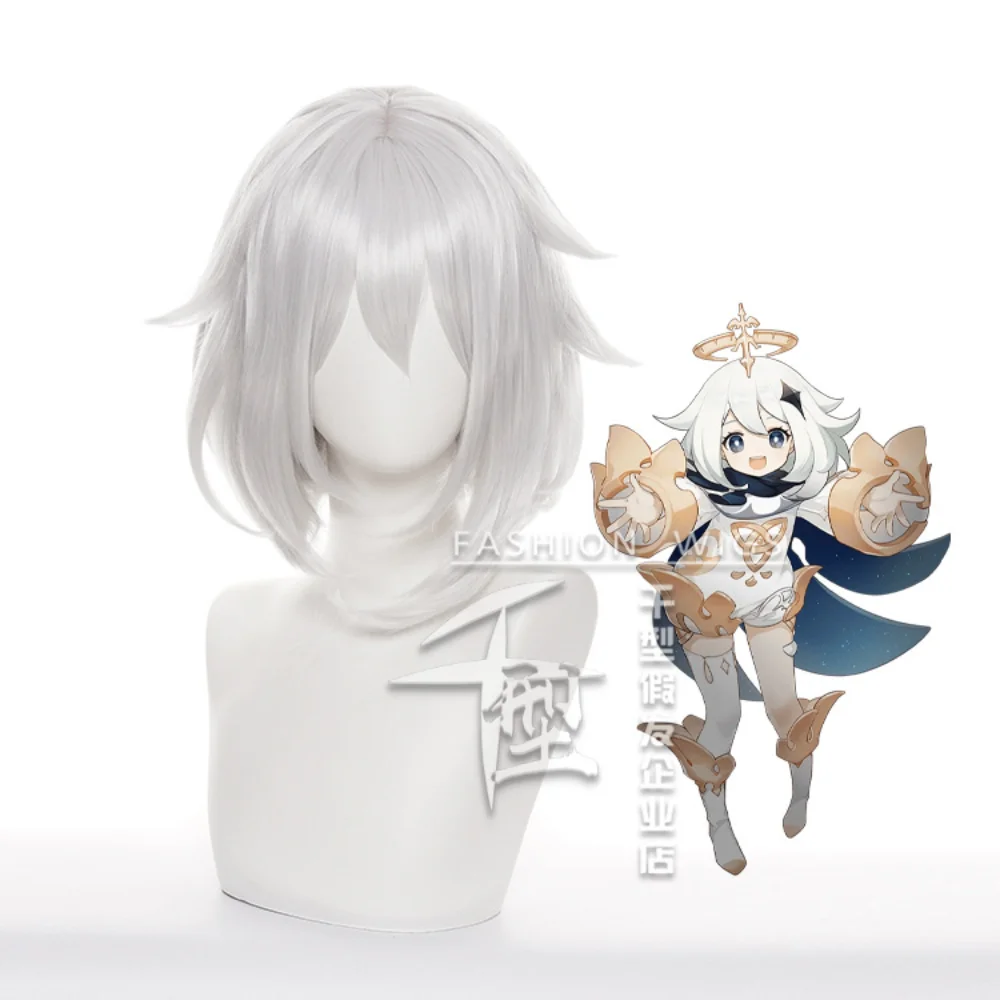 Genshin Impact Paimon Cosplay Wig Silver Short High Quality Heat Resistant Synthetic Hair Headwear Cosplay Halloween Wigs
Genshin Impact Paimon Cosplay Wig Silver Short High Quality Heat Resistant Synthetic Hair Headwear Cosplay Halloween Wigs