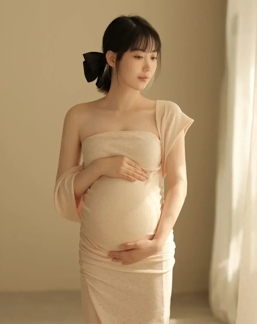 

Women Photography Props Maternity Off-shoulder Elegant Pregant Dress Pregnancy Dresses Studio Photoshoot Photo Clothes