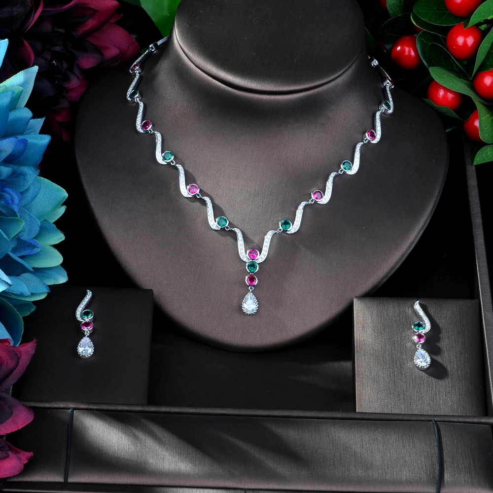 Fashion Fashion New AAA Cubic Zirconia 2pc Jewelry Set Geometric Design Necklace Jewelry Set With Earring Bijoux Femme N-59
Fashion Fashion New AAA Cubic Zirconia 2pc Jewelry Set Geometric Design Necklace Jewelry Set With Earring Bijoux Femme N-59