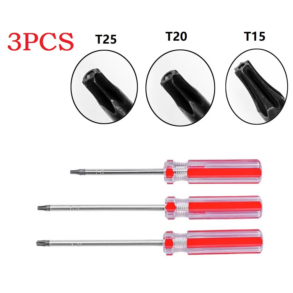 3pcs T15 T20 T25 Precision Magnetic Screwdriver Plum Shaped Hexagonal Screwdriver For Xbox 360 Wireless Controller Hand Tools
3pcs T15 T20 T25 Precision Magnetic Screwdriver Plum Shaped Hexagonal Screwdriver For Xbox 360 Wireless Controller Hand Tools